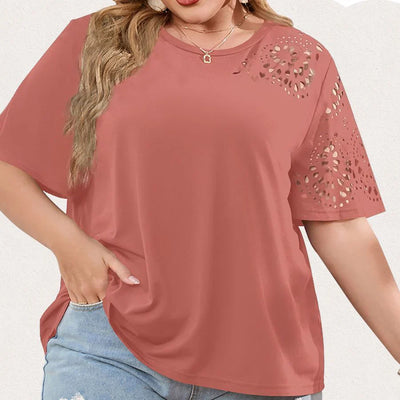 Nicola | Kreatives Chiffon T-Shirt mit Ausschnitt für Frauen