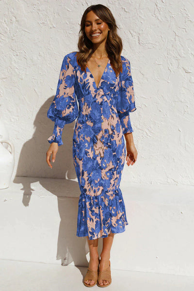 Midikleid mit Blumenmuster | Feminin und Eleganz | Romantischer Stil
