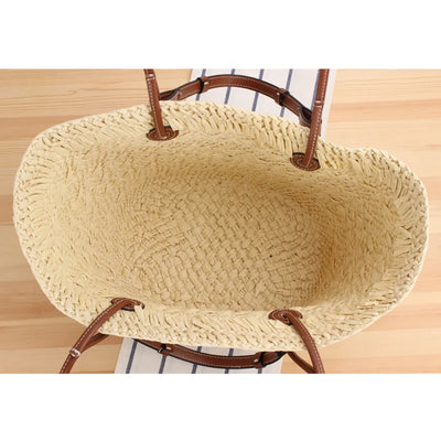 Boho Strandtasche Damen – Handgefertigte Raffia Schultertasche Sommer 2025