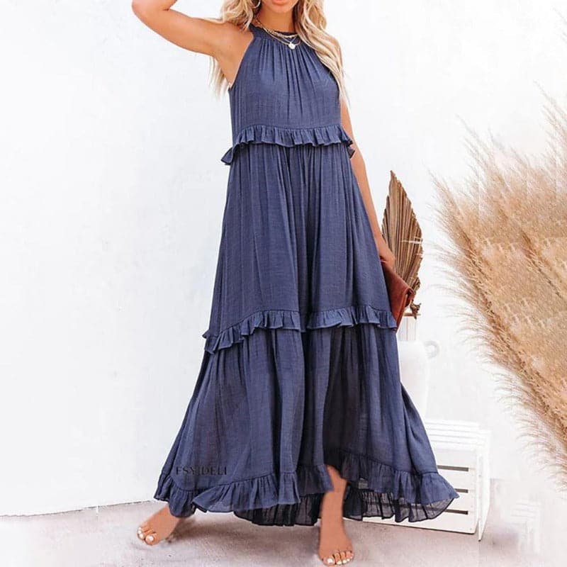 Elyndria – Elegantes Ärmelloses Maxikleid