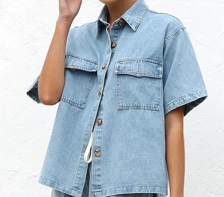 Yvaine | Vintage-inspirierter Denim-Blazer und Hosenanzug