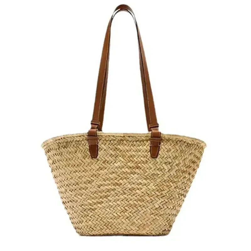 Luxus Strohtasche Damen – Große Strandtasche Sommer 2025 Shopper Design