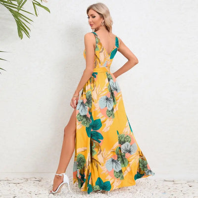Brianne – Elegantes Maxikleid mit Blumenmuster