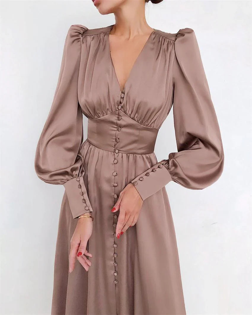 Valienne – Vintage-inspiriertes Satin-Midikleid