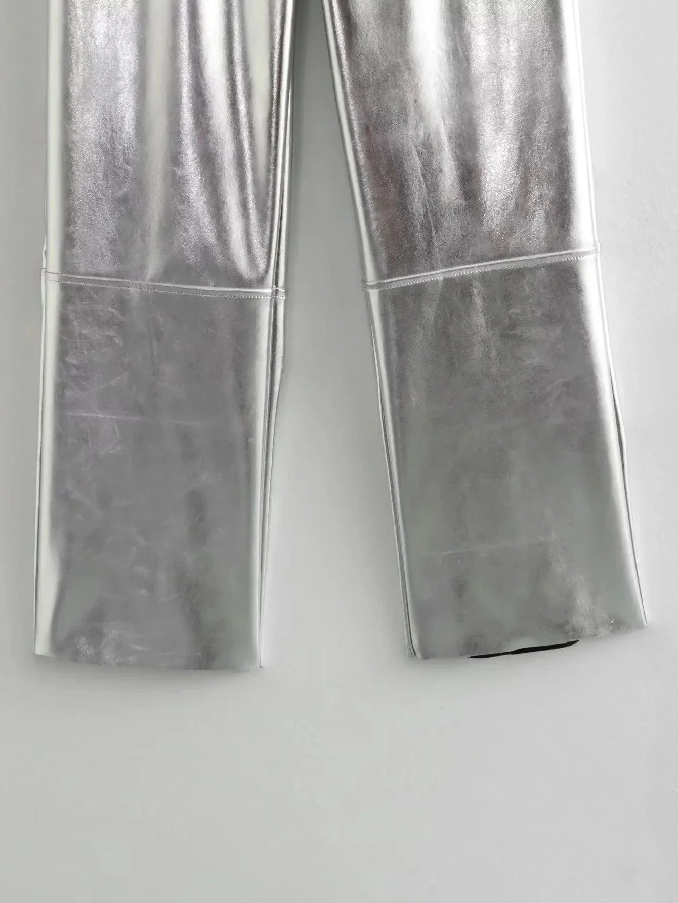 Avelena | Glamouröse Silberne Hose