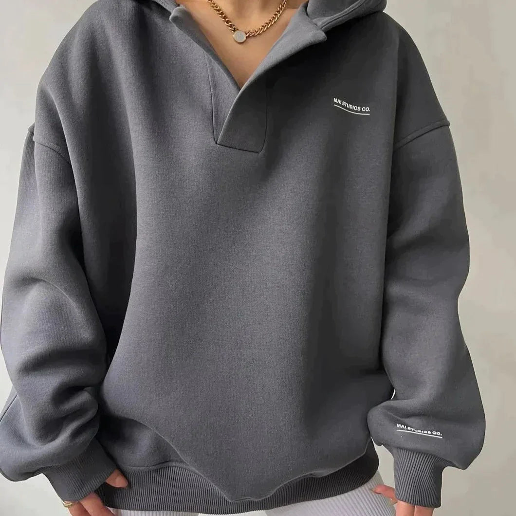 Avelena | Sweatshirt Elegance mit V-Ausschnitt