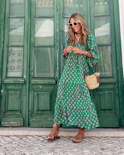 Maxikleid mit Blumenmuster | Fließend & Sommerlich | Femininer Stil