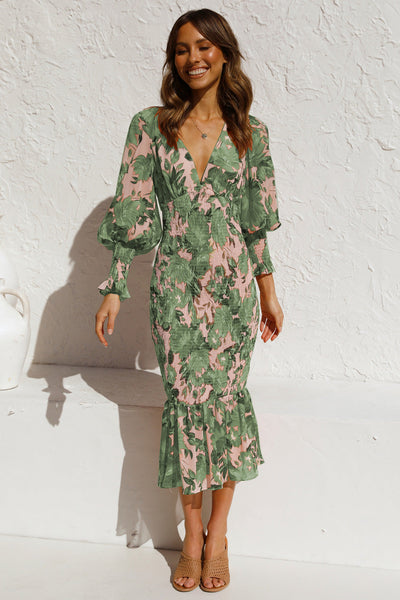 Midikleid mit Blumenmuster | Feminin und Eleganz | Romantischer Stil