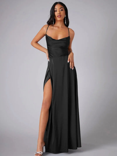 Julija | Maxikleid mit fließendem Seidenmuster und elegantem Rücken