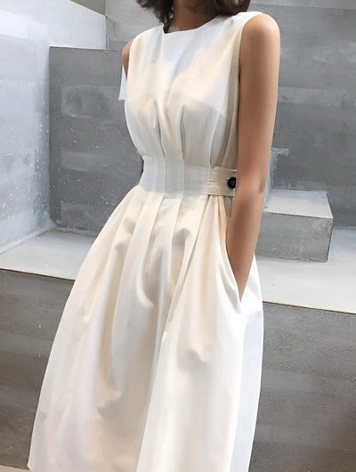 Elyndra – Elegantes Kleid aus Baumwollleinen