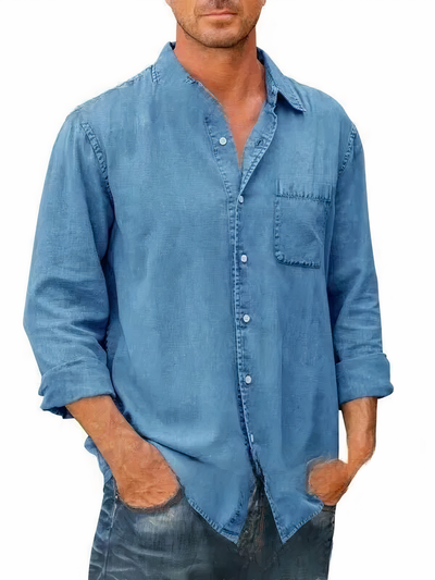 Avelena | Langärmeliges Denim-Hemd