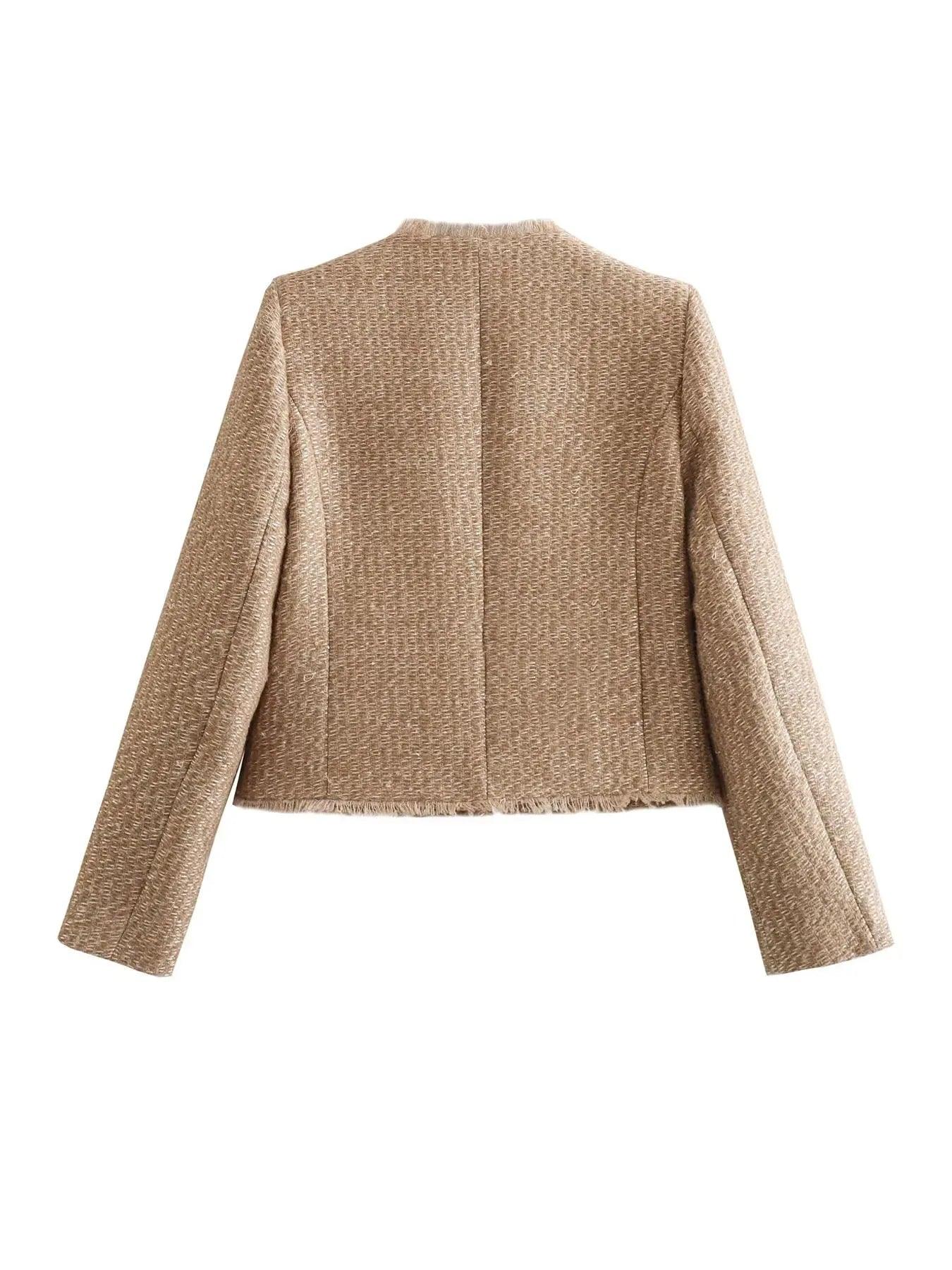 Avelena | Verkürzte Tweed-Jacke