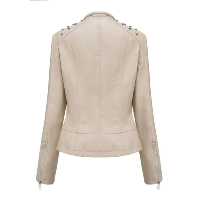 Bikerjacke Damen mit Reißverschluss | schmal für verschiedene Outfits