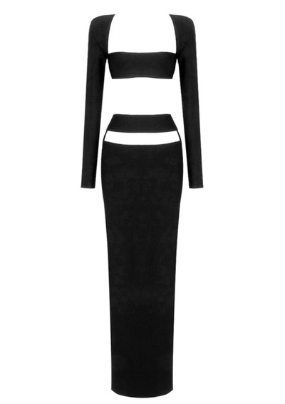 Elegantes Zweiteiler-Set | Sexy Top & Maxi-Rock | Zeitlose Raffinesse