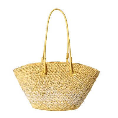 Französische Luxus Strandtasche Damen – Handgefertigte Raffia Sommertasche