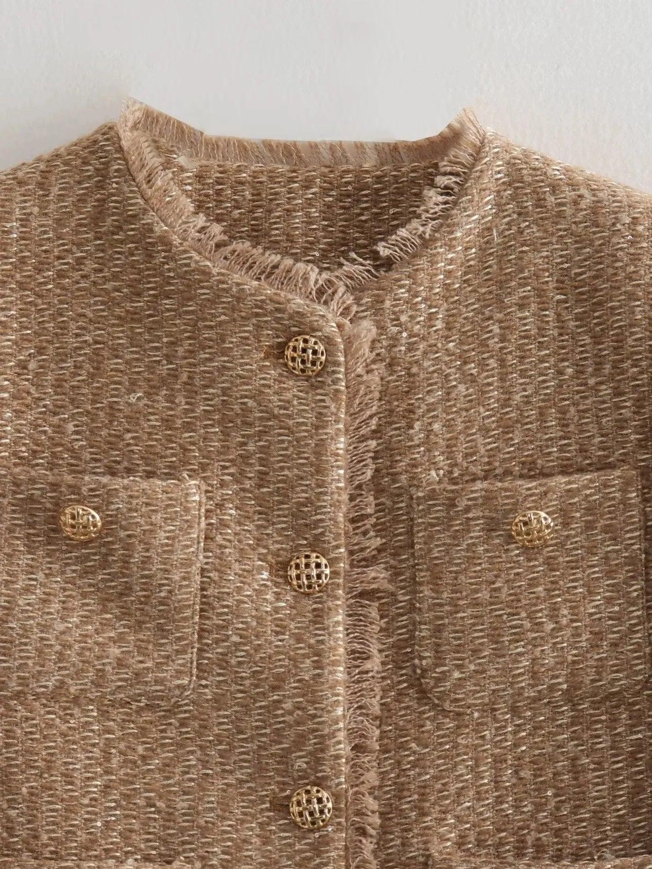 Avelena | Verkürzte Tweed-Jacke