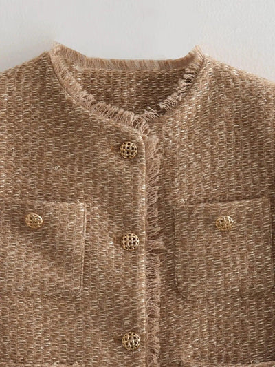 Avelena | Verkürzte Tweed-Jacke