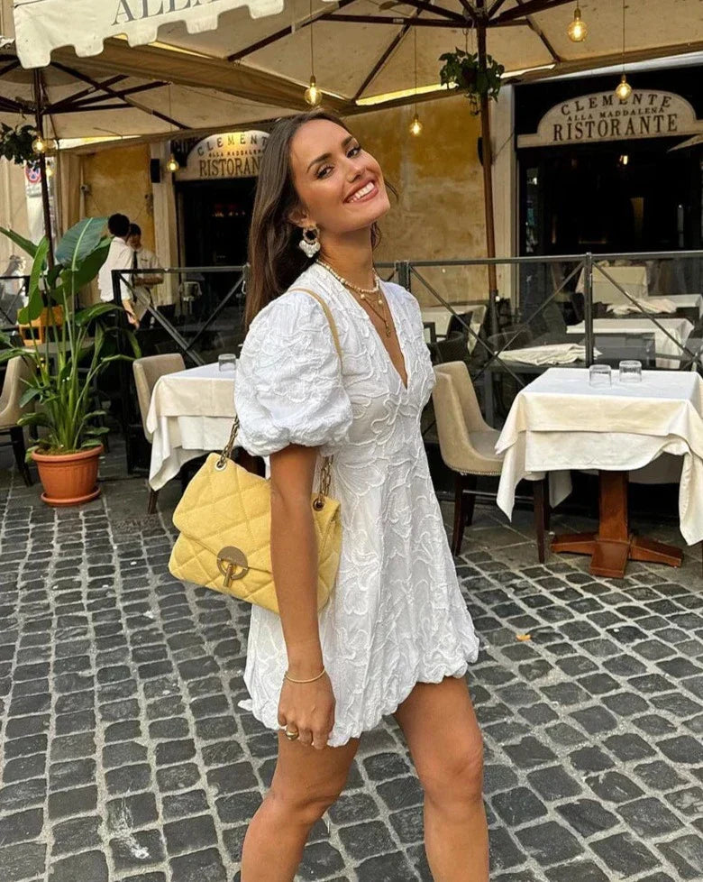 Angélica - Gesticktes Kleid