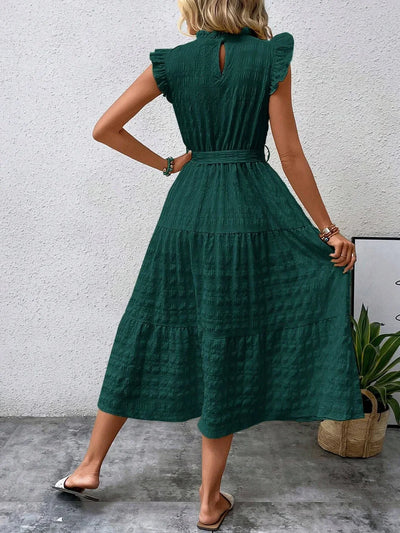 Anneth – Baumwollkleid mit Rüschenärmeln
