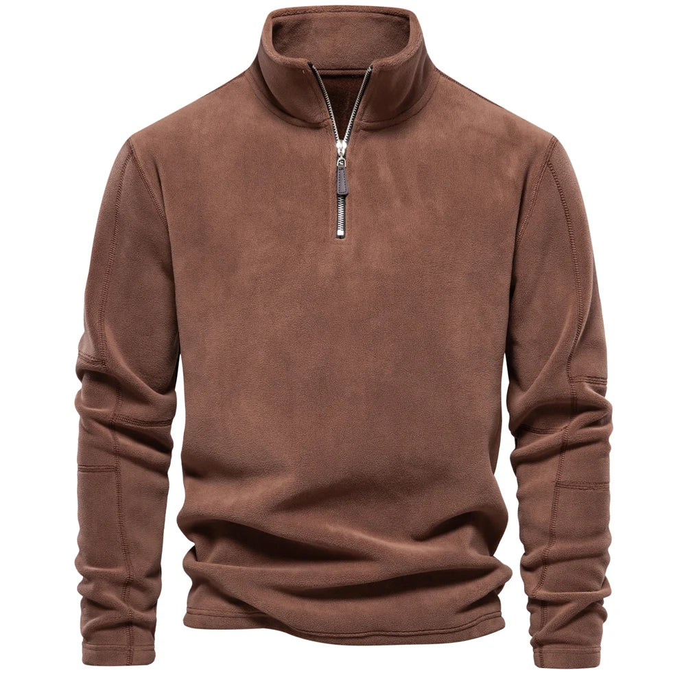 Fleece-Pullover | Halber Reißverschluss | Bequeme Wärme