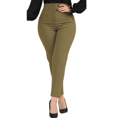 Avelena | Hosen Damen High-Waist Slim-Fit Hose für Einen Eleganten Look