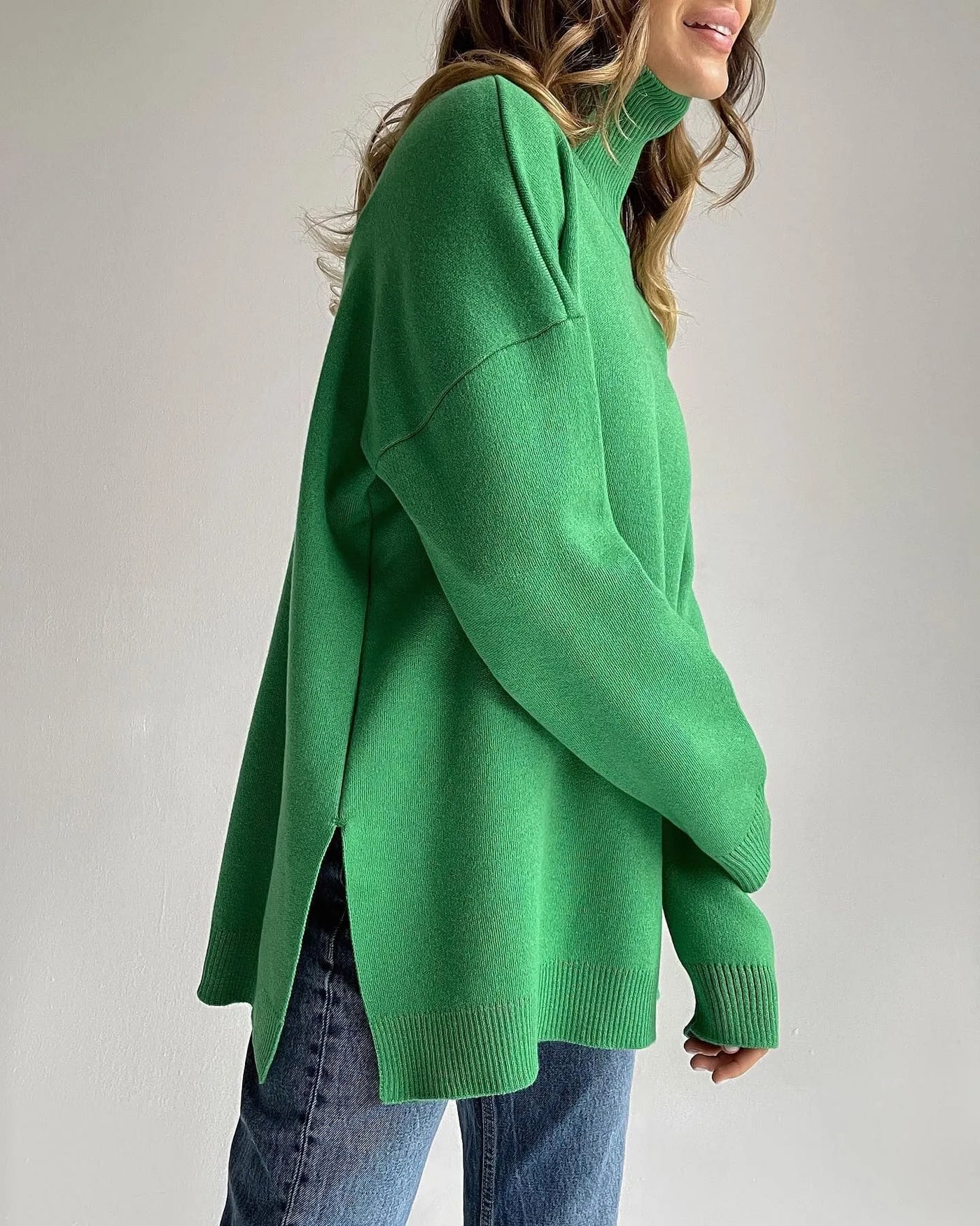Avelena | Rollkragenpullover mit Seitenschlitzen