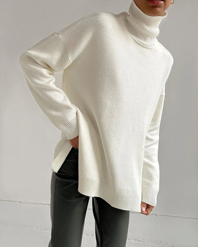 Avelena | Rollkragenpullover mit Seitenschlitzen