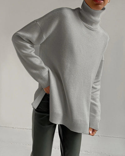 Avelena | Rollkragenpullover mit Seitenschlitzen