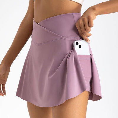 Avelena | Sportrock Sportlicher High Waist Rock mit Taschen