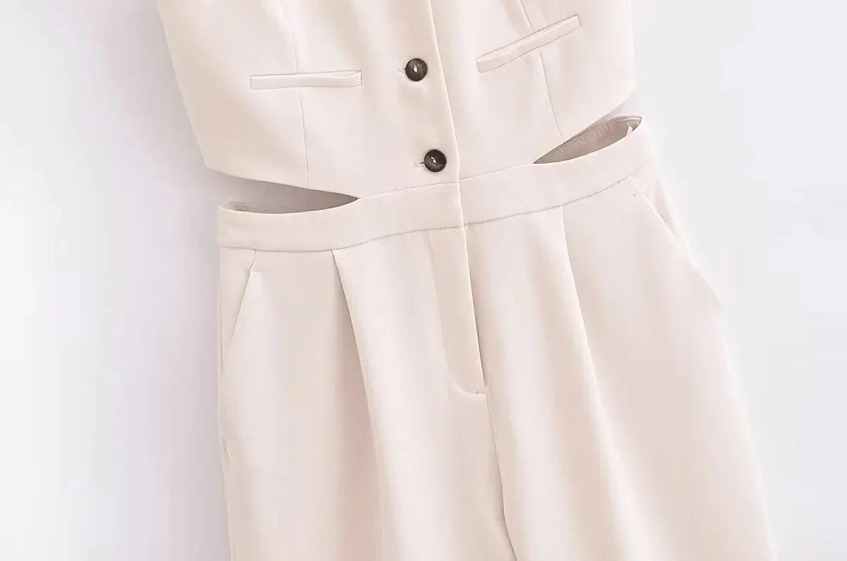 Avelena | Lässiger Knopf-Jumpsuit