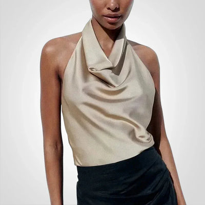 Sonya | Satin-Crop-Top mit Neckholder