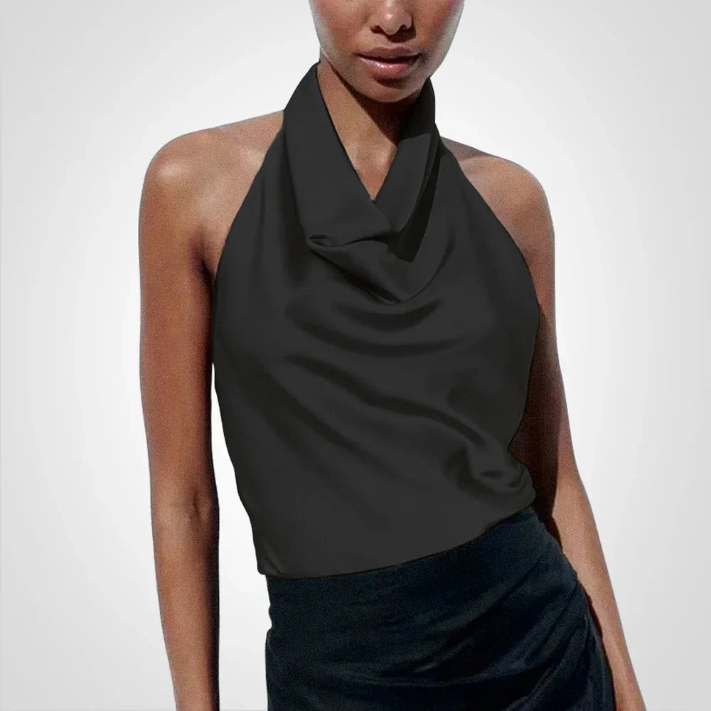 Sonya | Satin-Crop-Top mit Neckholder