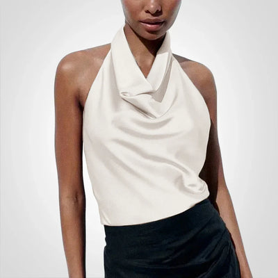 Sonya | Satin-Crop-Top mit Neckholder
