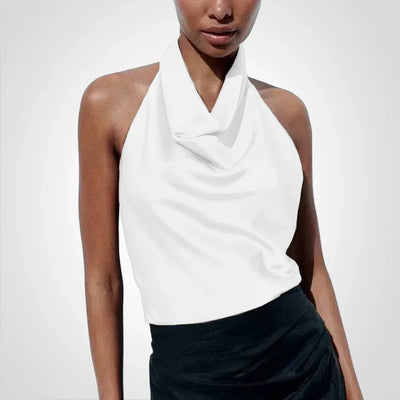 Sonya | Satin-Crop-Top mit Neckholder
