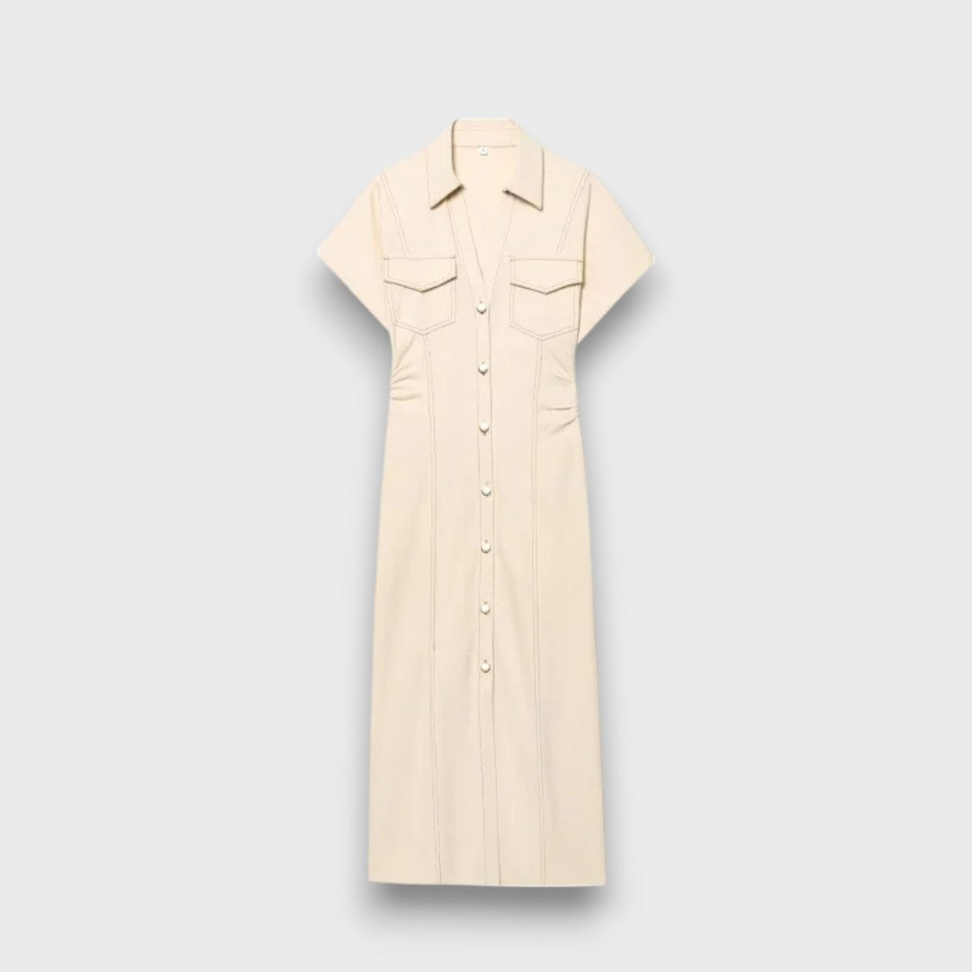 Venera – Figurnahes Hemdblusenkleid mit Knopfleiste