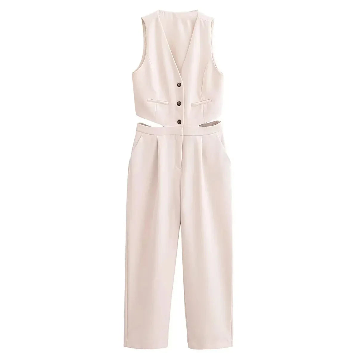 Avelena | Lässiger Knopf-Jumpsuit