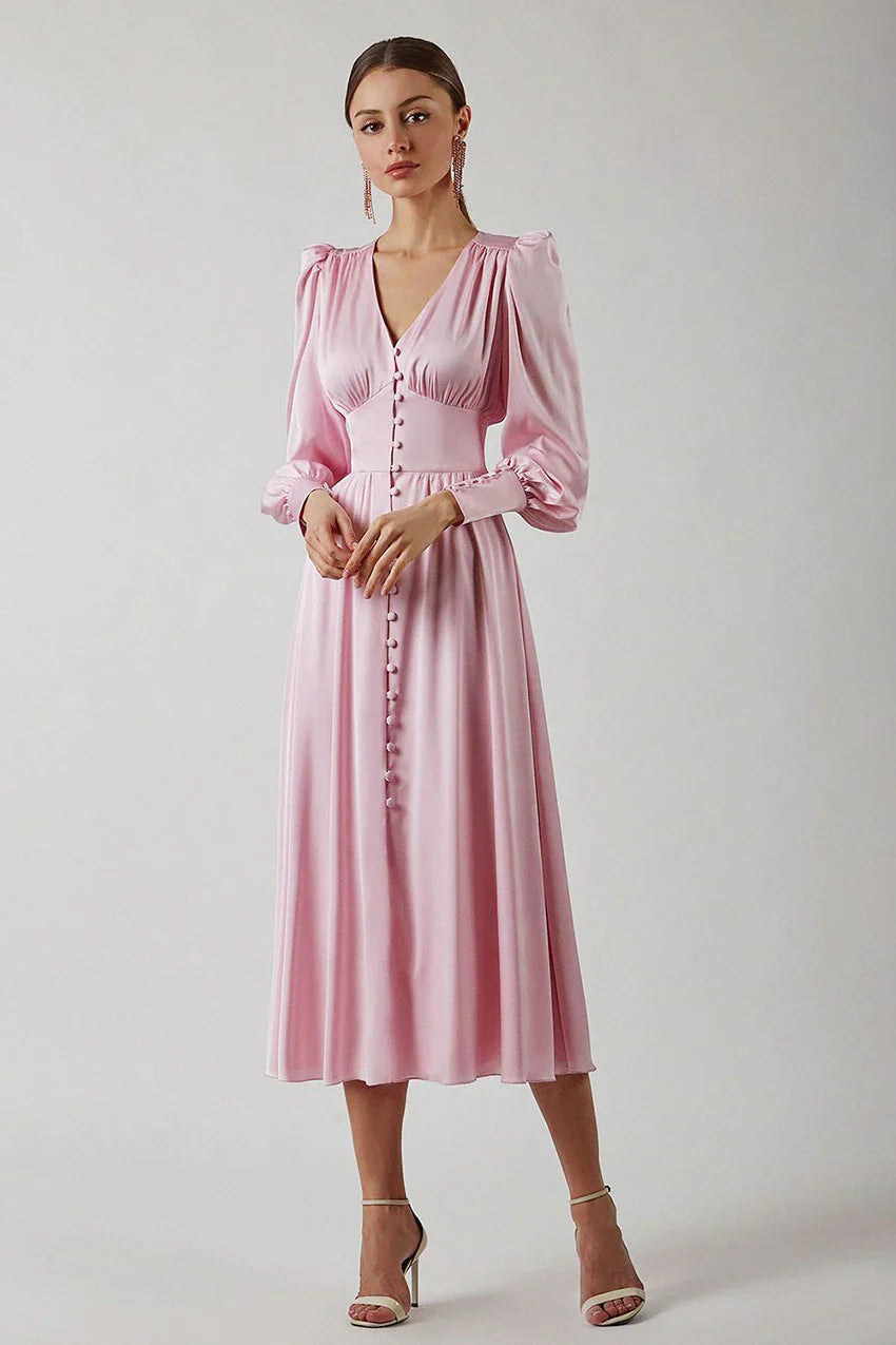 Valienne – Vintage-inspiriertes Satin-Midikleid