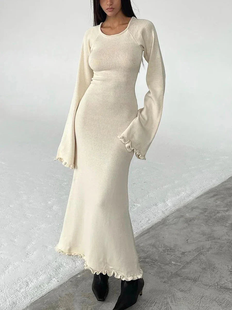 Avelena | Bequemes Kleid mit Offenem Rücken