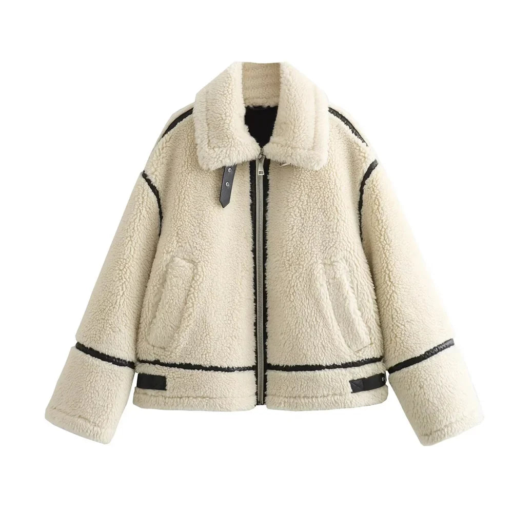 Nami | Kunstfell Bikerjacke