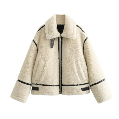 Nami | Kunstfell Bikerjacke
