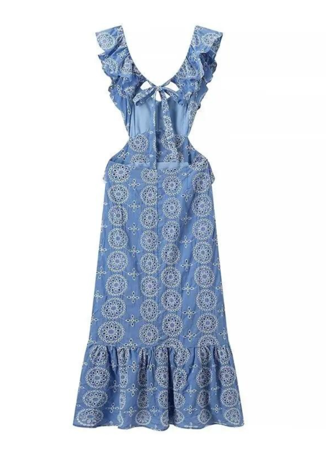 Maxi-Kleid mit Rüschen | Feminine Eleganz & Boho-Muster | Sommerlicher Charme
