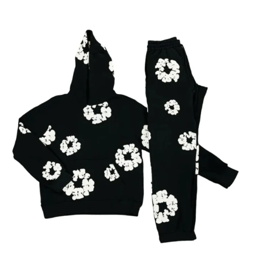Zweiteiliger Jogginganzug mit Blumenmuster | Bequem und Stylisch | Lässige Passform