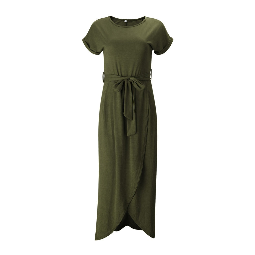 Wickel-Maxikleid mit Gürtel | Eleganz und Komfort | Zeitloser Stil