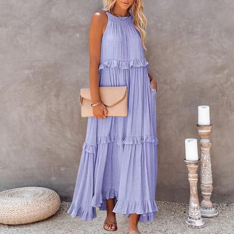 Elyndria – Elegantes Ärmelloses Maxikleid