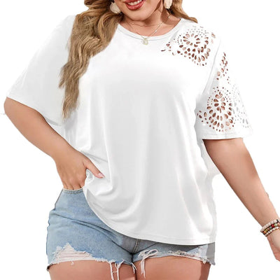 Nicola | Kreatives Chiffon T-Shirt mit Ausschnitt für Frauen