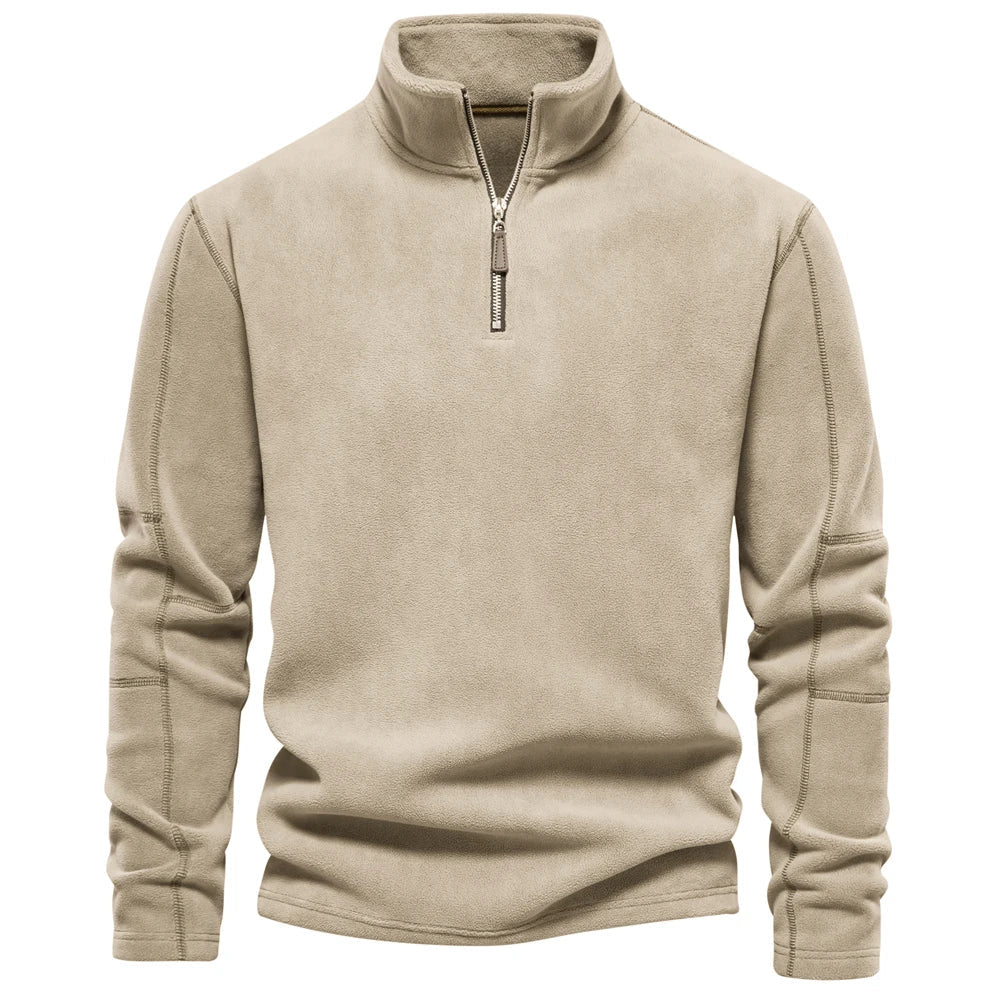 Fleece-Pullover | Halber Reißverschluss | Bequeme Wärme