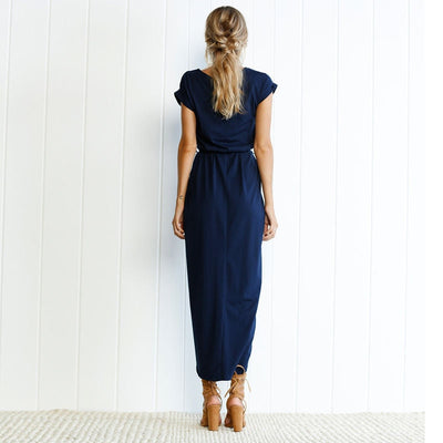 Wickel-Maxikleid mit Gürtel | Eleganz und Komfort | Zeitloser Stil