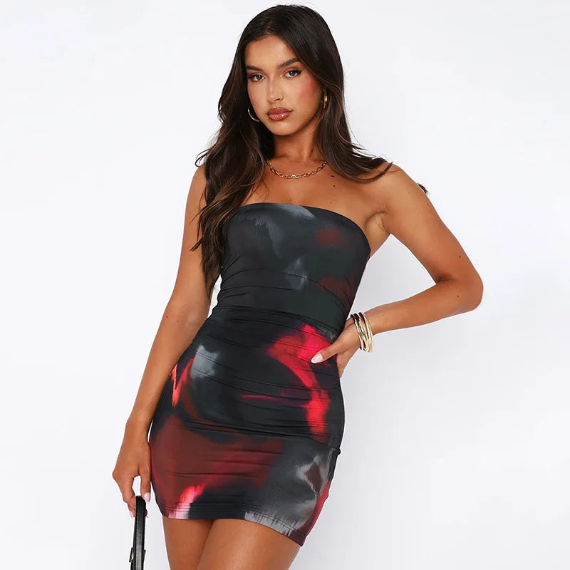 Bodycon Kleid für Damen mit Blumenmuster - Nyrelitha