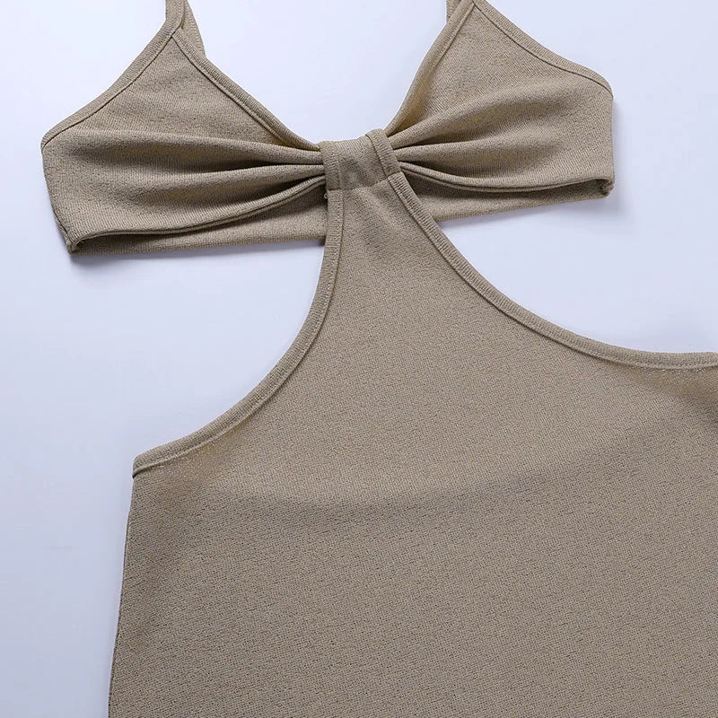 Avelena | Ärmelloses Kleid mit Knopf