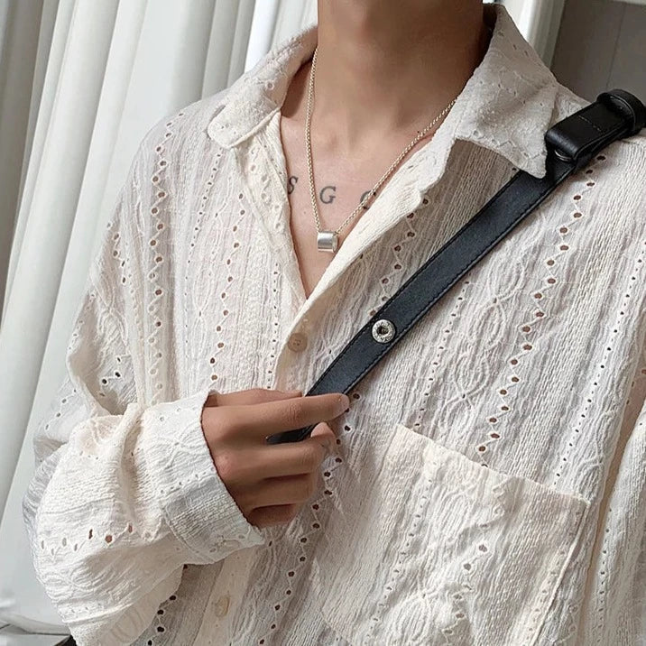 Ludmil - Herrenhemd mit langen Ärmeln im eleganten lässigen Stil